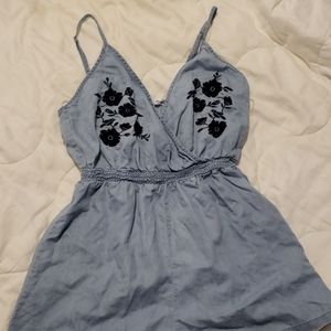 Blue flower romper